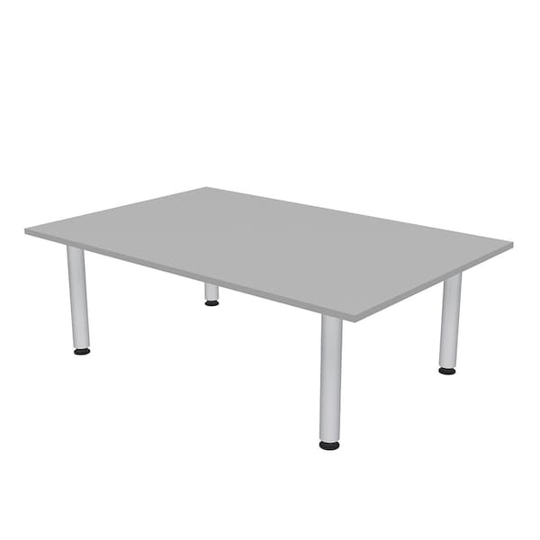 47.25 in W, 71.5 in L, 29 in H, Engineered Wood Top, Grey